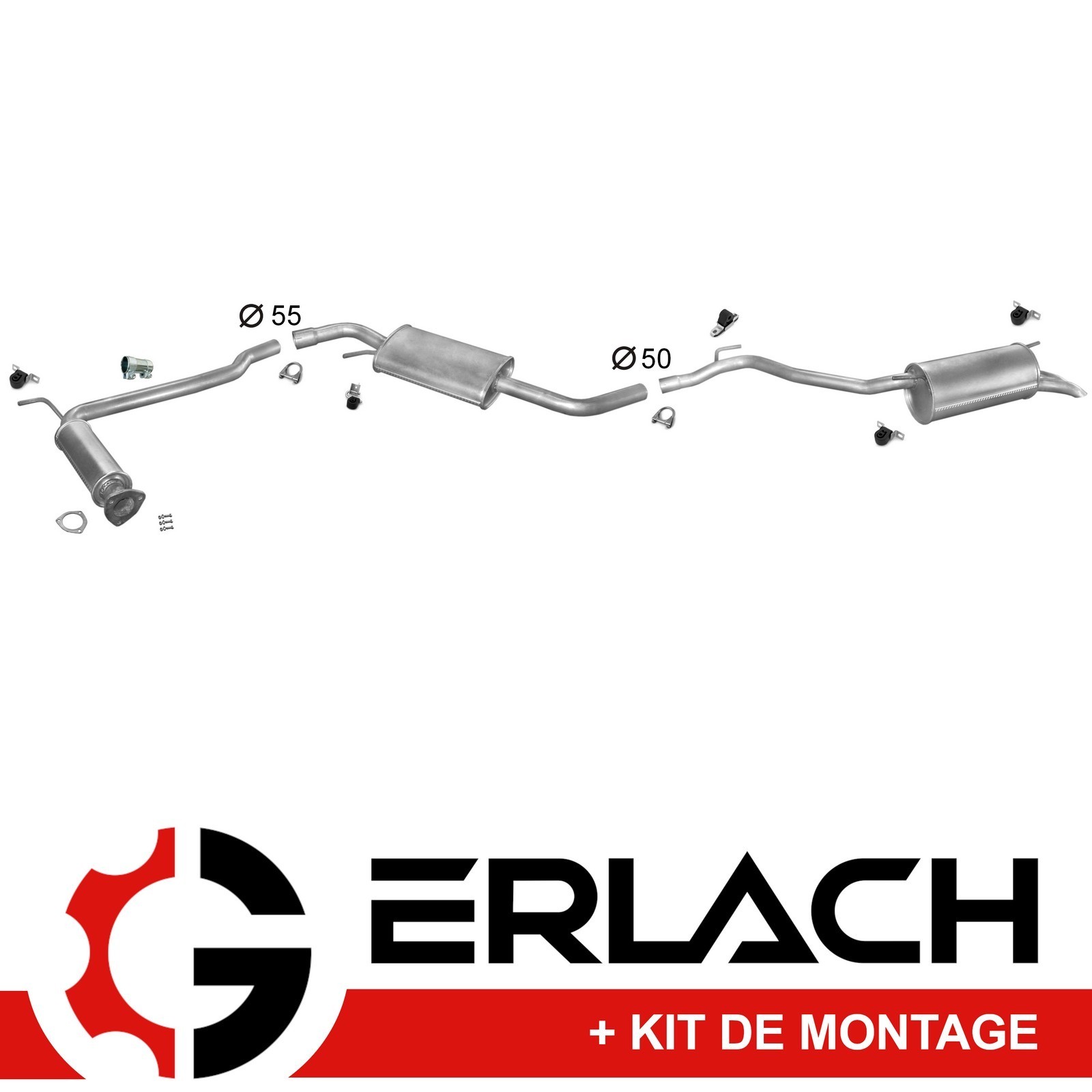 Echappement silencieux VW T4 2.4 D court pour stopper le bruit