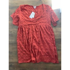 Nordstrom Rack Red Textured Short Sleeve Top Size Medium