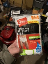 VIntage NOS Hanes Tagless Briefs Package of 5 Size Medium 32-34 Comfort Soft