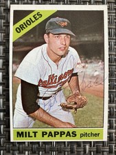 1966 Topps - Milt Pappas #105 Baltimore Orioles Autographed Card (Decd)