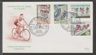 ✔️ BELGIUM 1963. RARE FDC COVER CYCLING