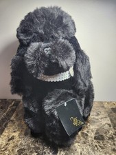 24K POLAR PUFF BLACK FRENCH POODLE DOG Vintage Plush