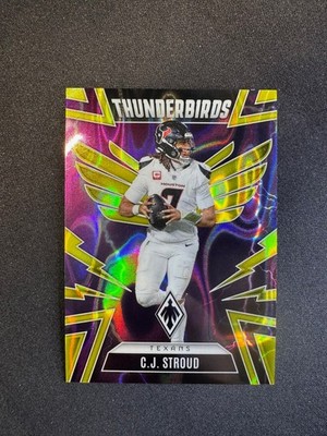 2025 Panini Phoenix Thunderbirds C.J. Stroud Yellow Lava #19 Texans #d 44/99