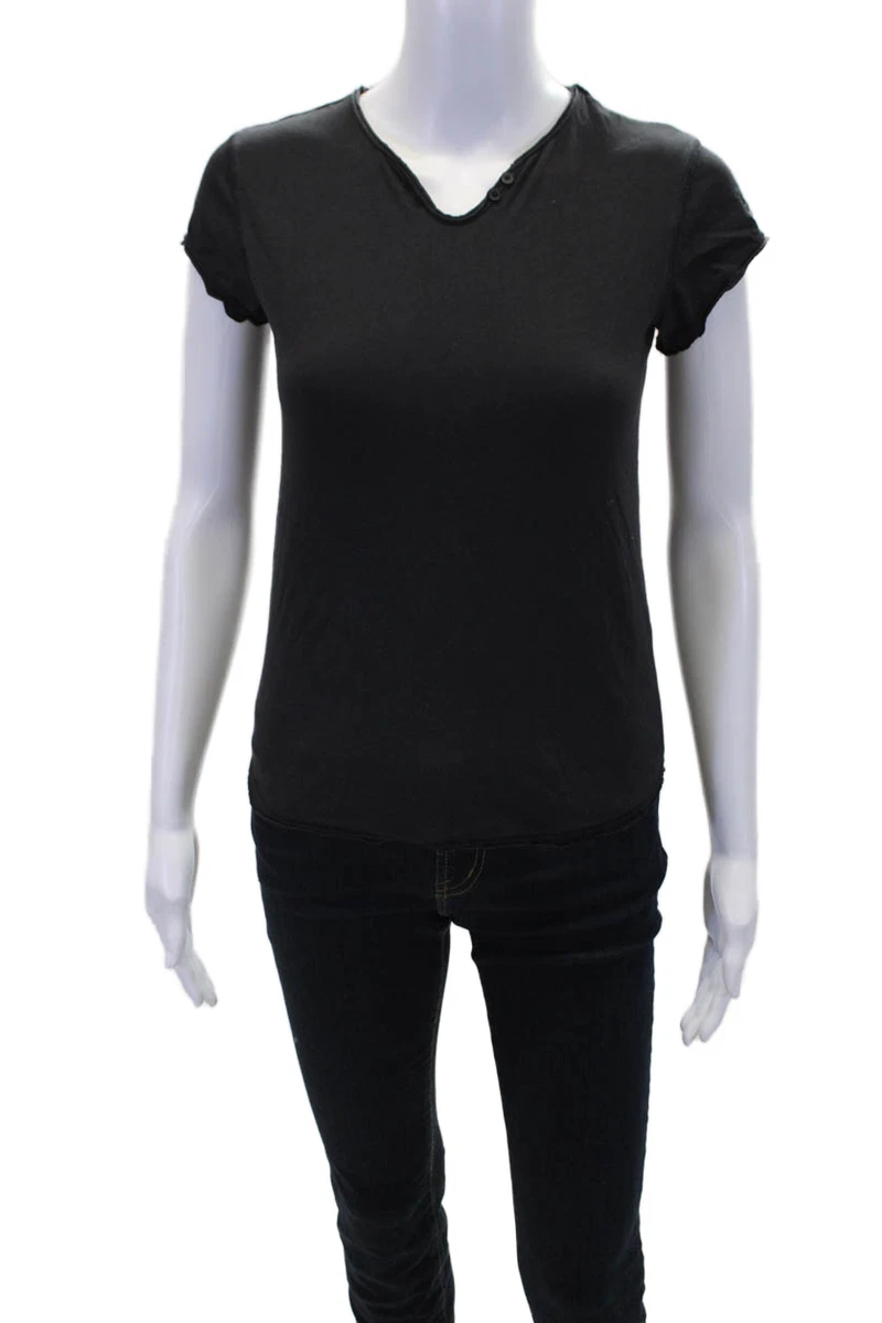 Camiseta Deportiva Color Negro De Cuello Redondo Y Mangas Cortas Para Niña