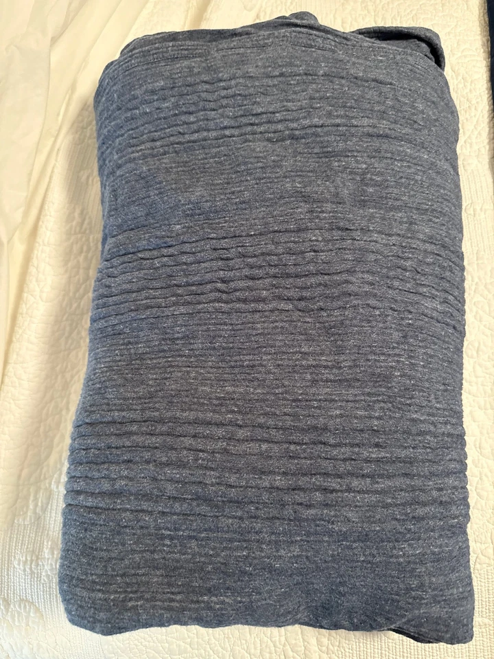 Edredón WEST ELM Algodón Nube Jersey KING Azul Medianoche Foto 3 de 4