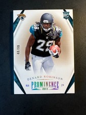 2013 Panini Prominence #126 Denard Robinson 40 /99 Rookie Card RC Jacksonville. rookie card picture