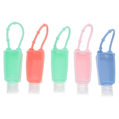 5 Pack Silicone Hand Lotion Bottle Set Refillable Travel Containers for Lotio...
