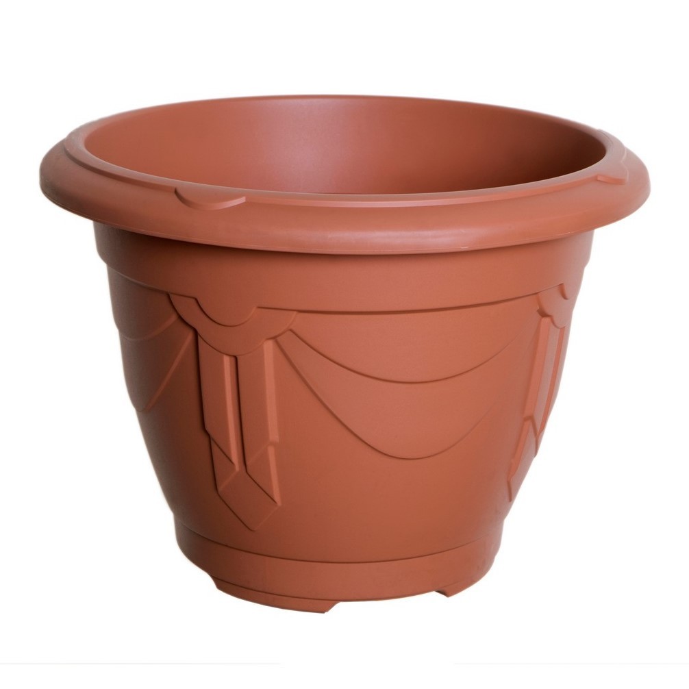43cm Plastic Planter Round Venetian Flower Plant Pot Terracotta Garden Basket