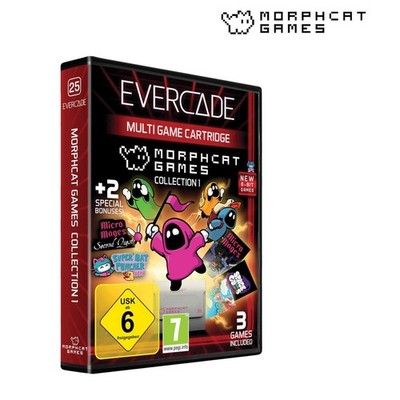 Evercade Catridge 25 Morphcat Collection 1 Retro 3 Spiele + 2 Bonus NEU&OVP