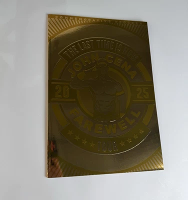 WWE JOHN CENA COMMEMORATIVE GOLDEN WRESTLING EVENT PROGRAM 2025 NYC MSG FINAL