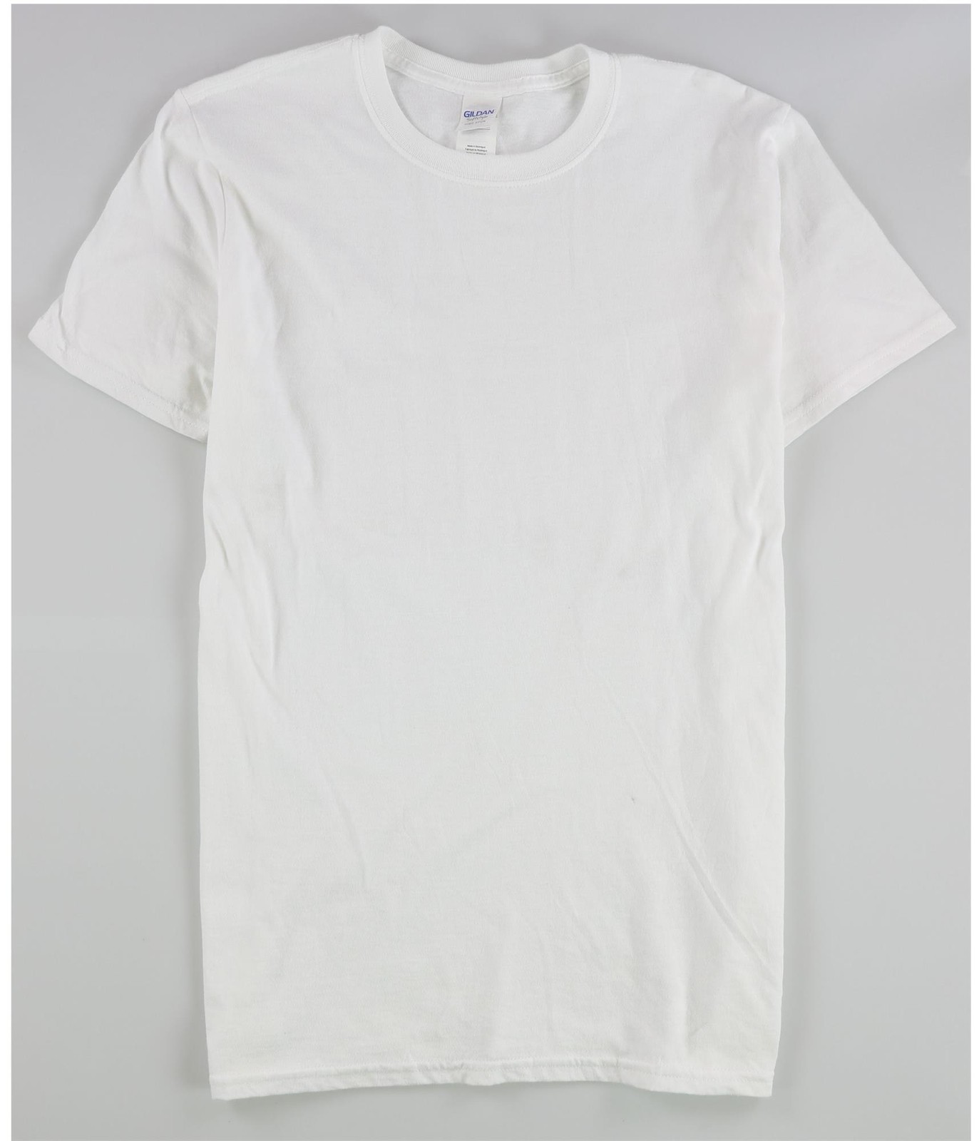 Мужская однотонная базовая футболка Gildan, белая, M