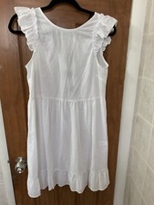 mini dress white Women Size 6 Cotton Blend