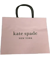 1 (one) Kate SPADE Shopping Paper Gift Bags - Pink  10" x 8" x 4.5"