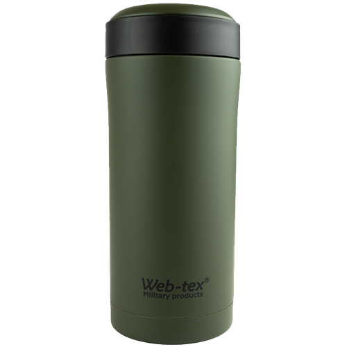 Web-Tex Stainless Steel Flask Ammo Pouch Size 330ml Sealed Mug Camping Hiking - Picture 2 of 7