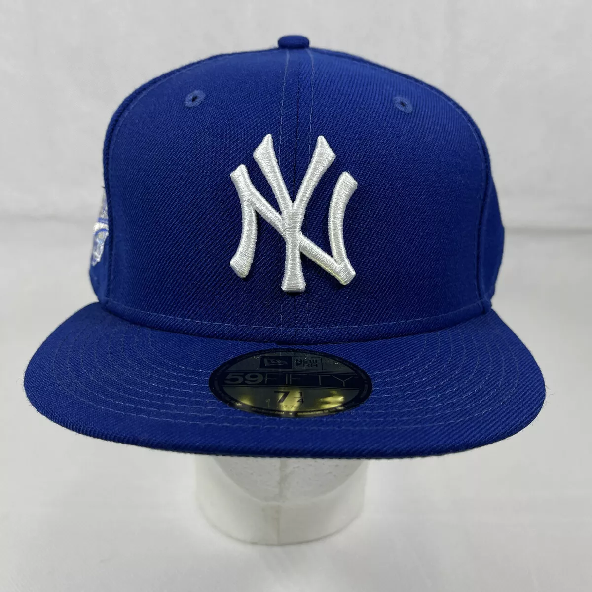 New Era 59Fifty NY YANKEES Blue Wool 1996 WORLD SERIES ICY UV FITTED HAT 7 1 4