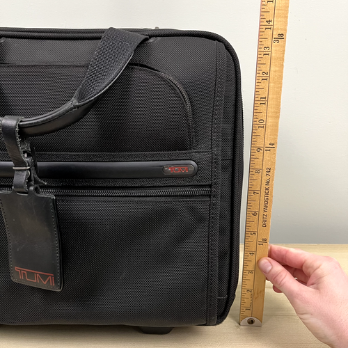 Tumi Alpha Bag Gray Wheeled Laptop Briefcase Rolling Expandable Luggage 14 x 16 - Picture 7 of 16
