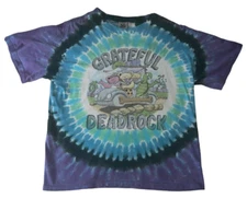 Vintage 2009 Liquid Blue Grateful DeadRock Tie Dye tshirt Men sz M Faded