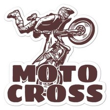 Motocross Bike Vinyl Decal Sticker Indoor Outdoor 3 Sizes 8547