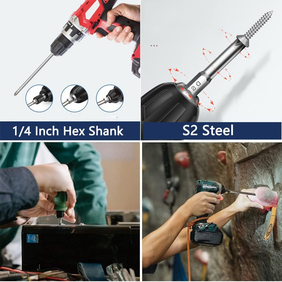 1/4 Inch Hex Shank Long Phillips Head Screwdriver Bits, 6Mm PH2