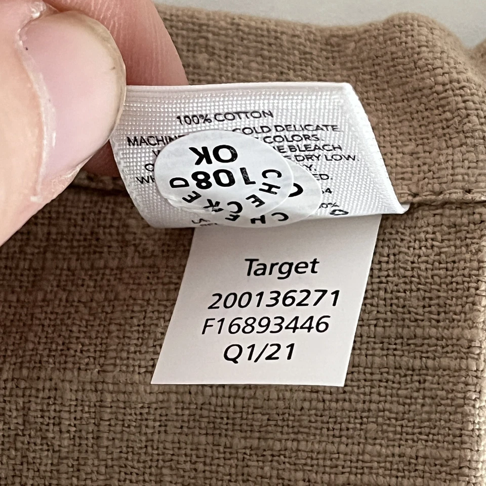 Threshold Cotton Dining Dinner Napkins Solid Camel Brown Tan Set of 4 - Image 4 of 4