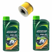 MotoröL ÖLfilter MF401 Set 10W40 2 Liter FüR Honda CBX Kawasaki ZZR Yamaha XJR