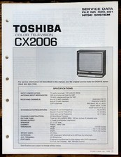 Toshiba CX2006 TV Service Manual Original 