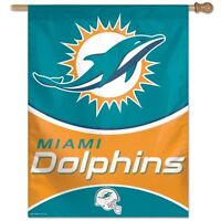 Miami Dolphins Wincraft Nfl 27x37 Banner/vertical Flag Free Ship, Brand Miami Dolphins Wincraft Nfl 27x37 Banner/vertical Flag Free Ship, Brand