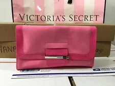 VICTORIA'S SECRET BEAUTY BOMBSHELL PINK COSMETIC CLUTCH/MAKEUP TRAVEL POUCH BAG