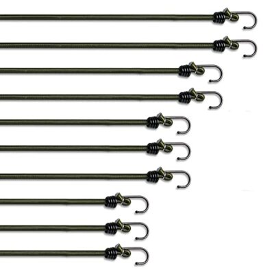 - Assorted Sizes - Bungee Cords with Hooks Heavy Duty Outdoor - Multi-Pack of...