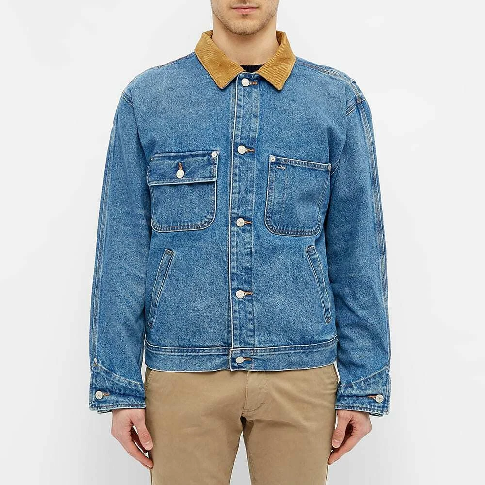 Polo shirt shop with jean jacket