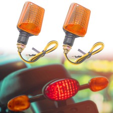 2X Universal Motorbike Motorcycle Indicators Turn Signal Lamp Amber Light Useful