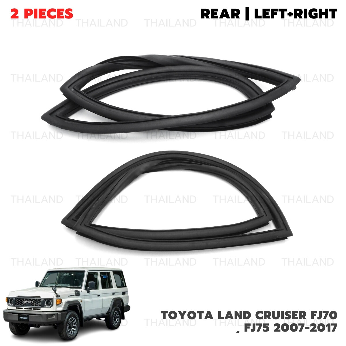 For Toyota Land Cruiser FJ70 75 1985 - 92 Weatherstrip Lh+Rh Rear