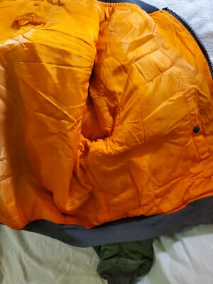 Vintage MA-1 Bomber Jacket Size Large Flyer MIL-J-82790J | eBay