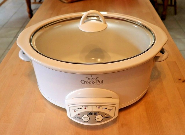 White Rival Crock Pot Smart Pot 6 Quart Programmable Slow White Rival Crock Pot Smart Pot 6 Quart Programmable Slow
