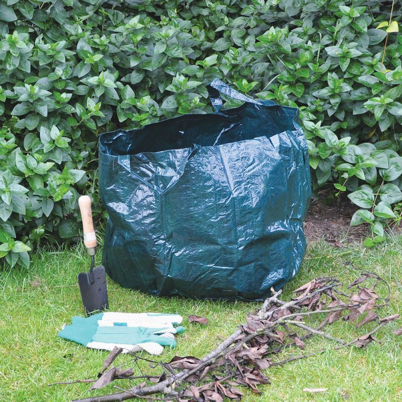 HEAVY DUTY WATERPROOF REUSABLE GARDEN REFUSE WASTE PLANTS BAG CARRY SACK