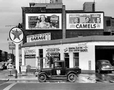1940 Benton Harbor TEXACO Gas Station Retro Vintage Picture Photo 8.5x11