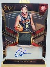 Omari Spellman RPA 2018-19 Select Rookie Jersey Auto MEM RJA-OSP /199 Auto Hawks