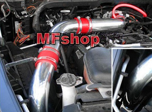 Coated Black For 3PC 2002-2008 Dodge Ram 1500 3.7L V6 4.7L V8 Cold Air Intake - Foto 2 di 2