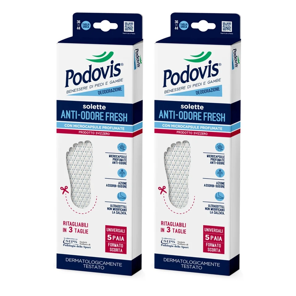 Podovis Solette Antiodore Universali, Freschezza Garantita, Taglia Unica, 2pz