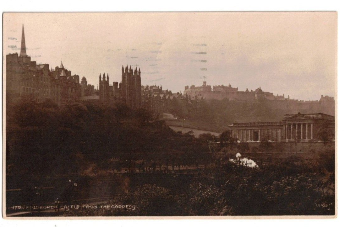 1921 RPPC: Edinburgh Castle from the Garden – Scotland w/Stamp | eBay