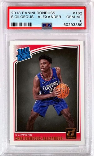 Shai Gilgeous-Alexander 2018-19 Donruss #162 RC Clippers PSA 10 (#1) - 第 1/2 張圖片