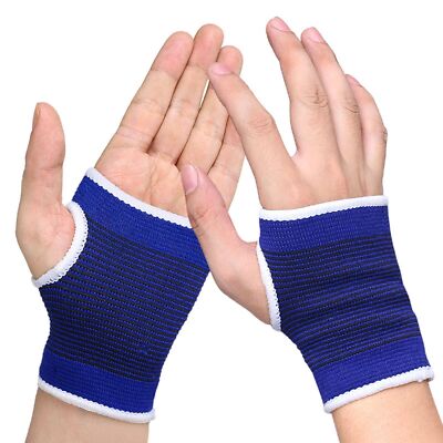 Pair Support Wrist Gloves Hand Palm Gear Protector Elastic Brace Gym Sports