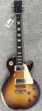 Vintage V100mrtsb Reissued Electric Guitar Distressed Tobacco Sunburst - B-stock