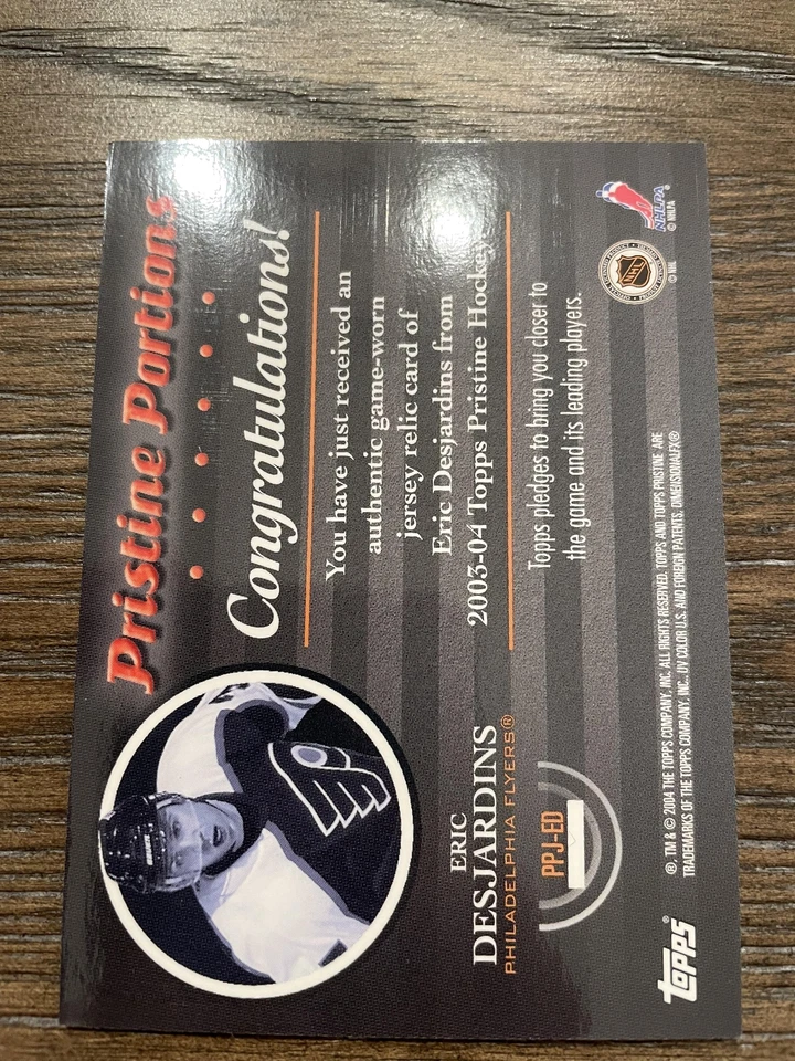 2003-04 Topps Pristine #PPJ-ED Eric Desjardins Pristine Portions Jersey - Image 2 of 2