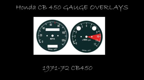 Honda CB450 MPH Speedometer Gauge Clock Overlay Decal - Foto 1 di 1