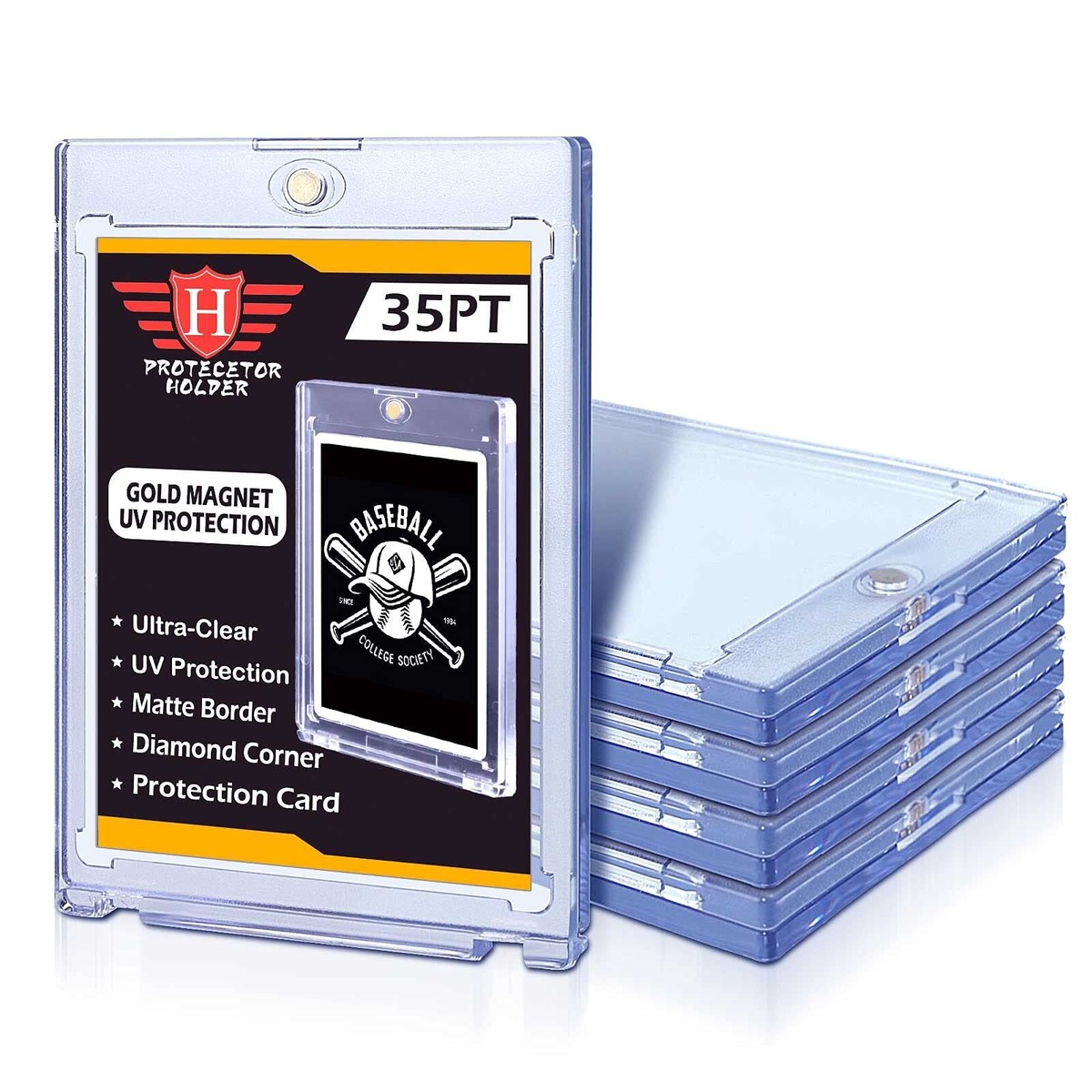 acrylic card sleeve Business Card Holder Clear Acrylic for Desk 3.8X0.90X1.8'' main image 1