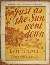 Vintage Sheet Music - Just As The Sun Went Down - Pathetic Incident - 1898 b 
