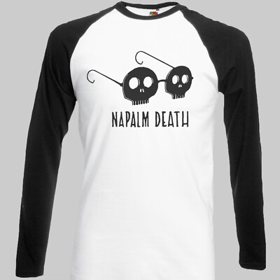Napalm Death Hardcore Punk Rock Metal Long Sleeve Baseball T-shirt Unisex S-3XL