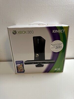 Xbox 360 4gb Preto + 1 Controle + Kinect + 1 Jogo