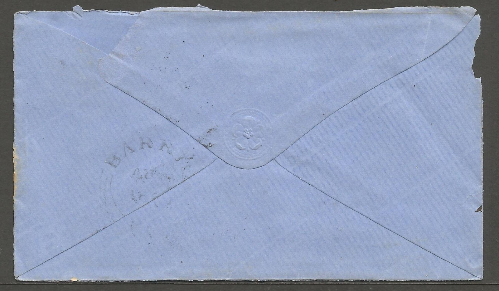 1868 Cover 3c Large Queen Duplex Montreal to Barrie Ont (faulty) eBay